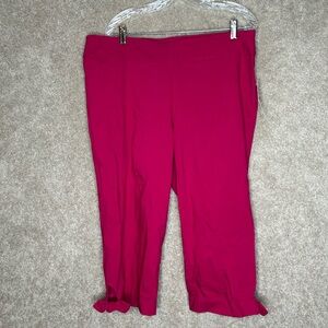 Vibrant Pink Cropped Pants pioneer woman Capri cropped pants xl